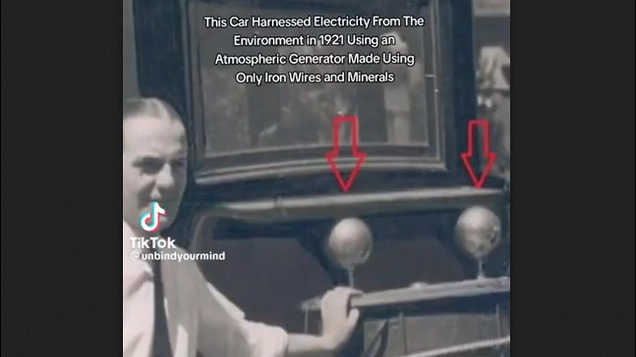 Electric Car Powered By An Atmospheric Generator Using Iron, Wires & Minerals