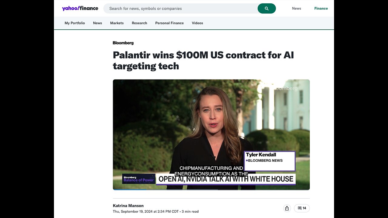 Peter Thiel | "Peter Thiel's Palantir Wins $100 Million U.S. Contract for A.I. Targeting Tech" - Yahoo! Finance (September 19th 2024) + Who Is Peter Thiel & Why Did He Fund J.D. Vance's Political Career?