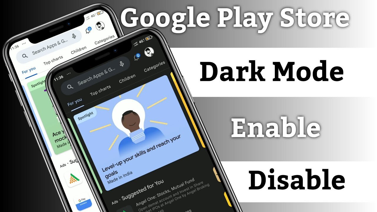 How to Enable Dark Mode in Play Store | Play Store Dark Mode | Enable/Desable | Mj Tuber