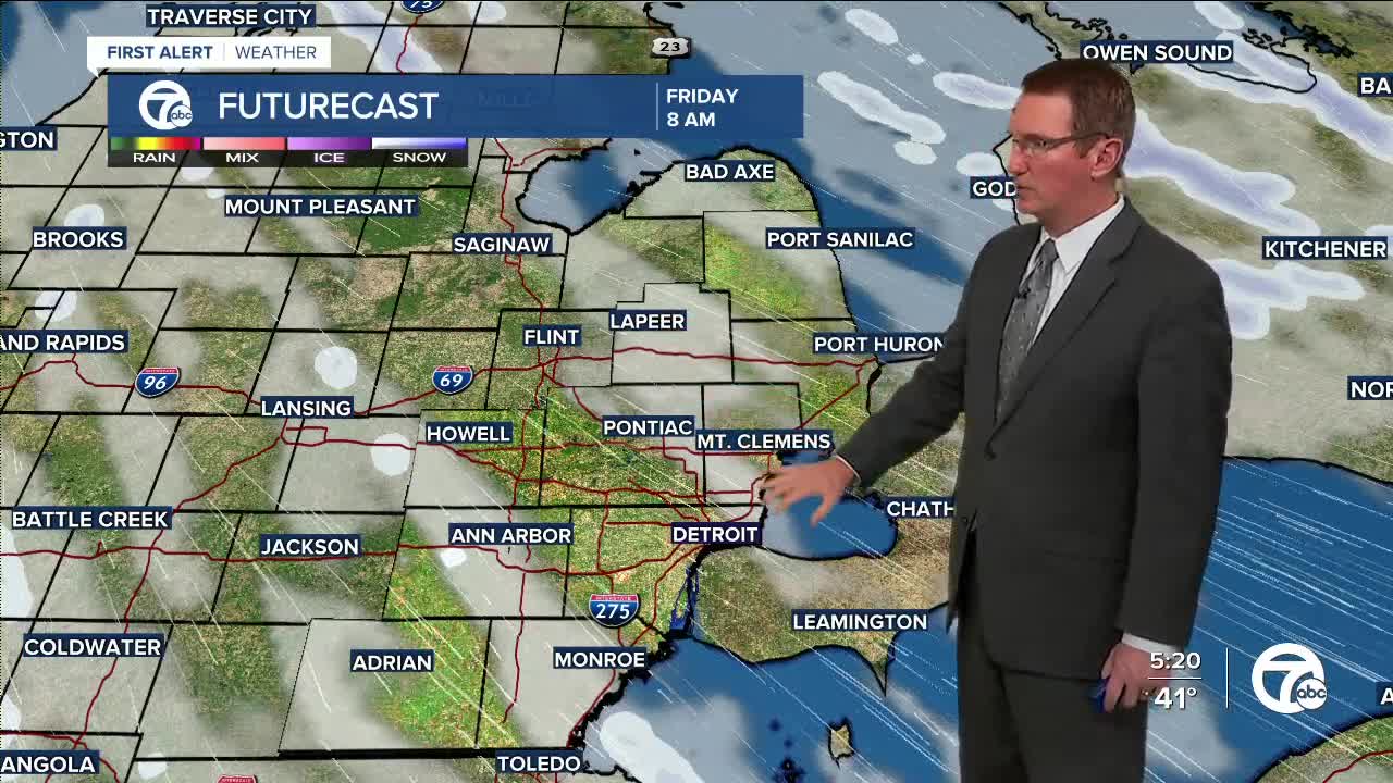 Snow shower chance tonight