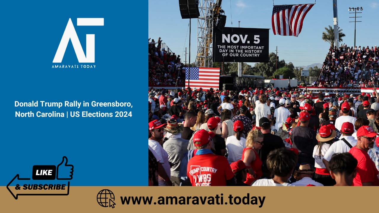 Donald Trump Rally in Greensboro, North Carolina | US Elections 2024 | Amaravati Today