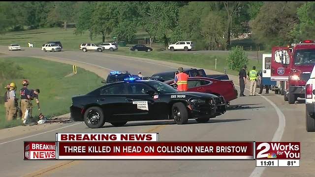 Three killed in head-on wreck near Bristow