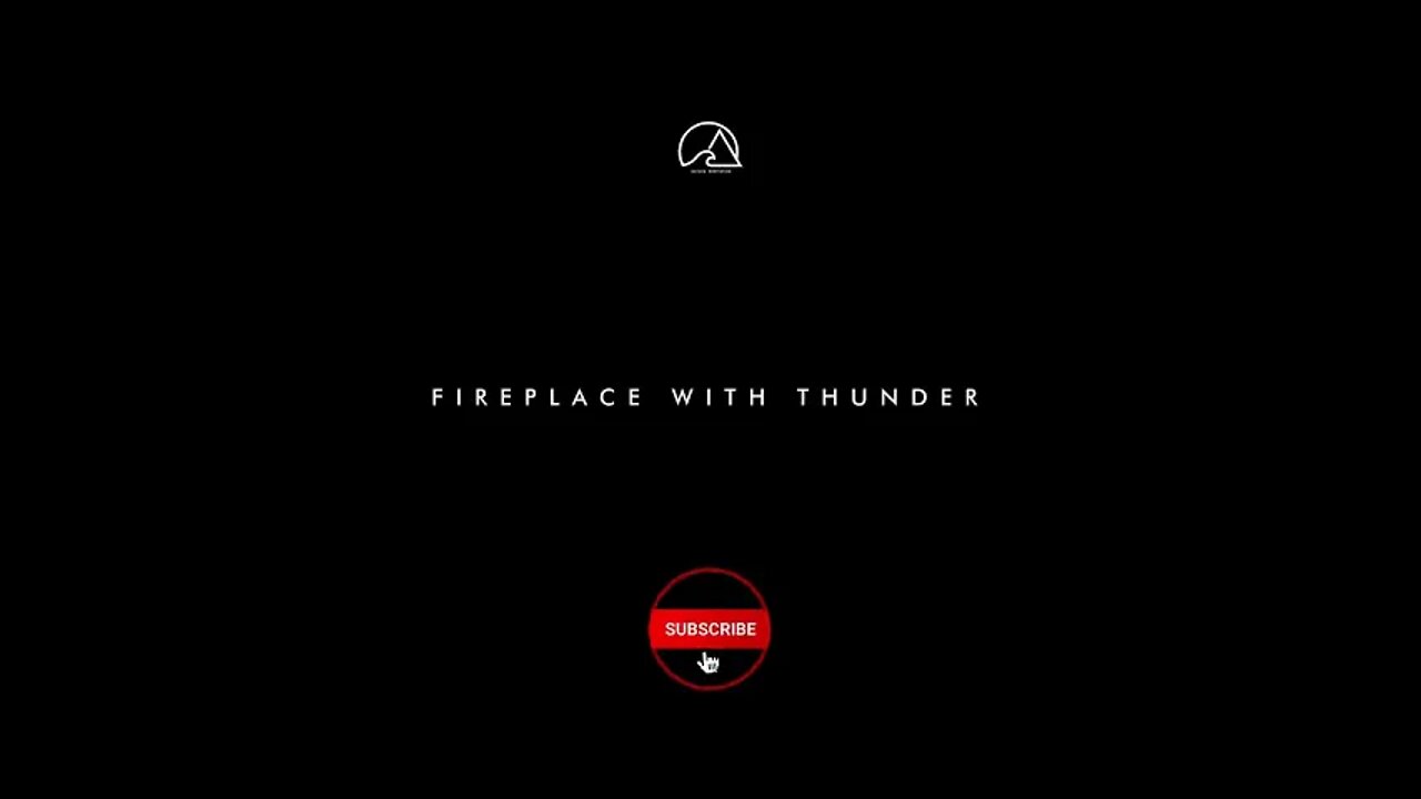 Dark Screen Fireplace Burning Ambience with Thunder and Rain Sounds for sleeping & Relaxation