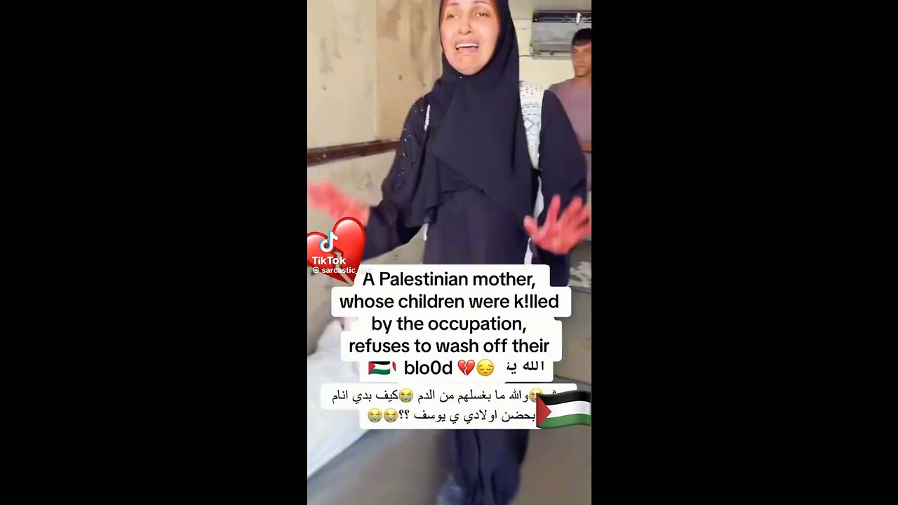 Palestinian mother refuses to wash her child’s blood from her hand