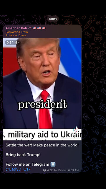 Settle the war! Make peace in the world! Bring back Trump!