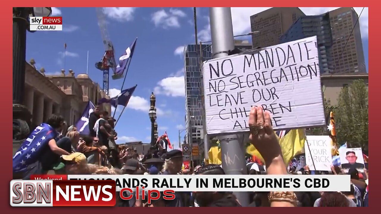 Protesters March in Melbourne Against Mandatory Vaccines - 5289