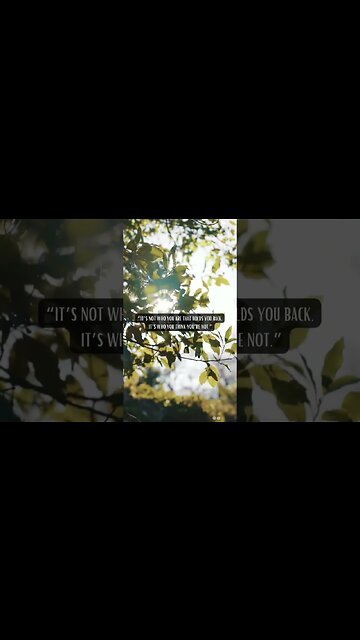 Unlock Your Potential: It's Not Who You Are That Holds You Back