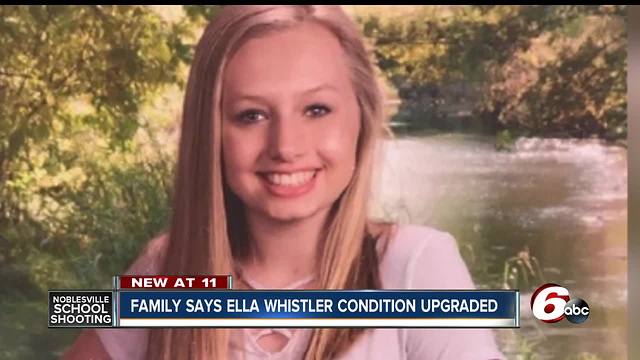 Family of Ella Whistler says her condition has been upgraded, she remains at Riley Hospital