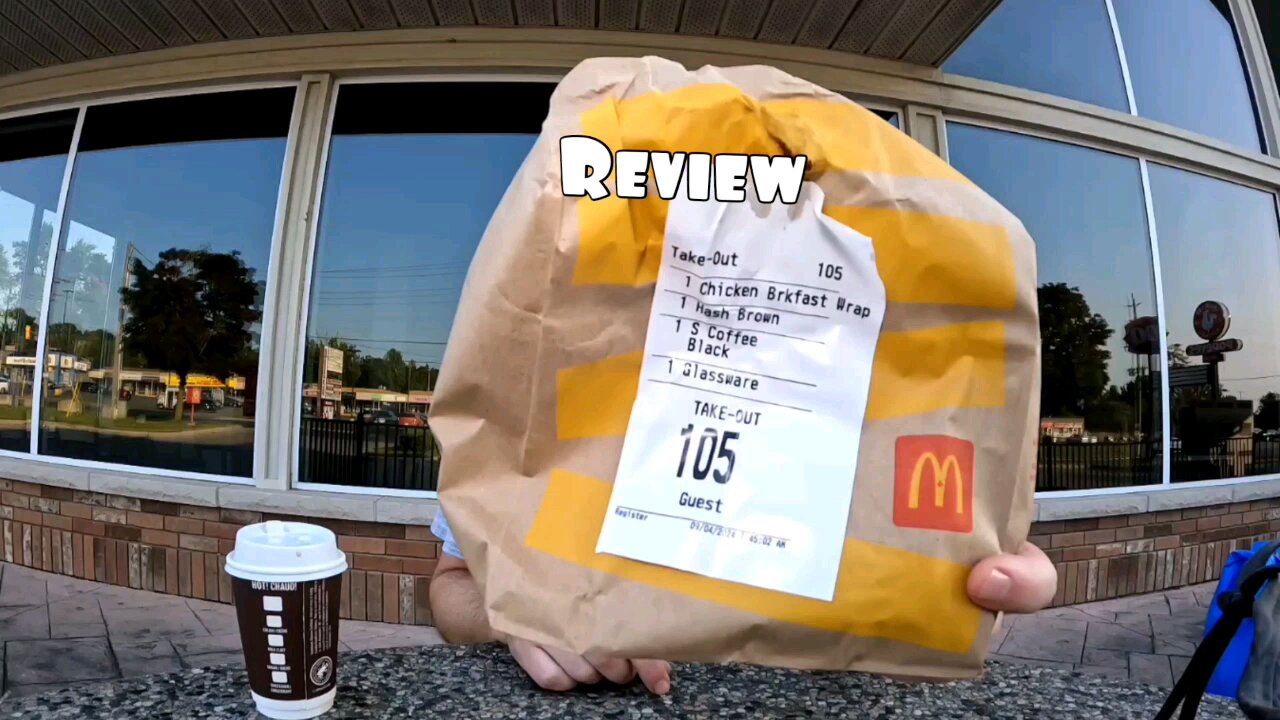 McDonald's Breakfast Chicken wrap Review + Collector glass cup limited edition