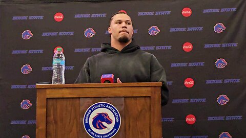 SDSU Post-game Press Conference With Boise State EDGE, #5 Jayden Virgin-Morgan