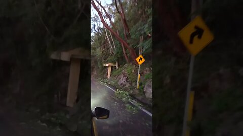 Road from Boca to Puerto Vallarta after hurricane Lydia.