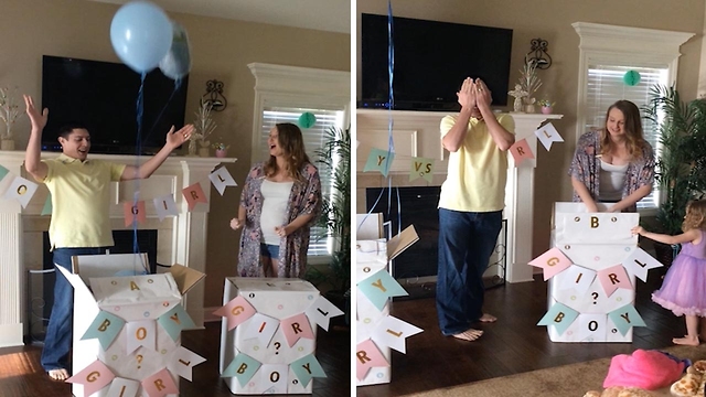 Parents are So Excited They're Having a Boy. But When the Second Box Opens, Check Out Their Faces.