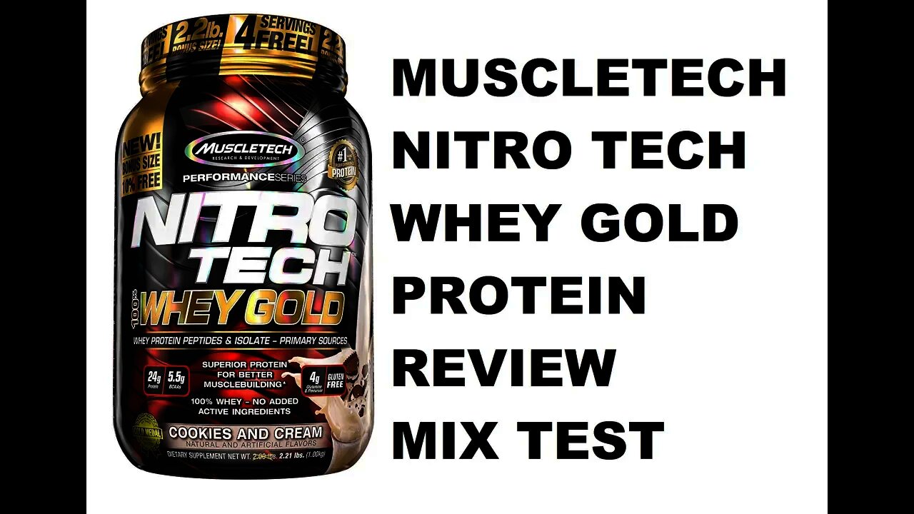 Muscletech Nitro Tech Whey Gold Protein Review Mix Test