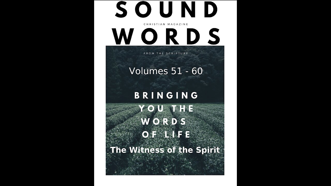 Sound Words, The Witness of the Spirit