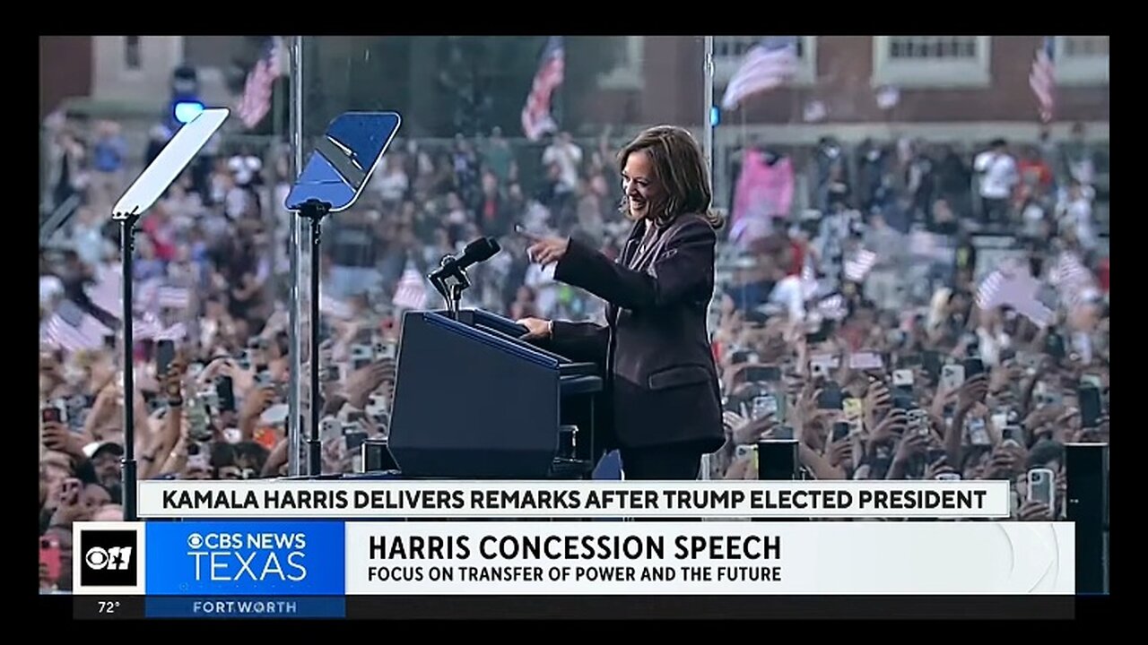 Kamala Harris deliver concession speech after President Donald Trump