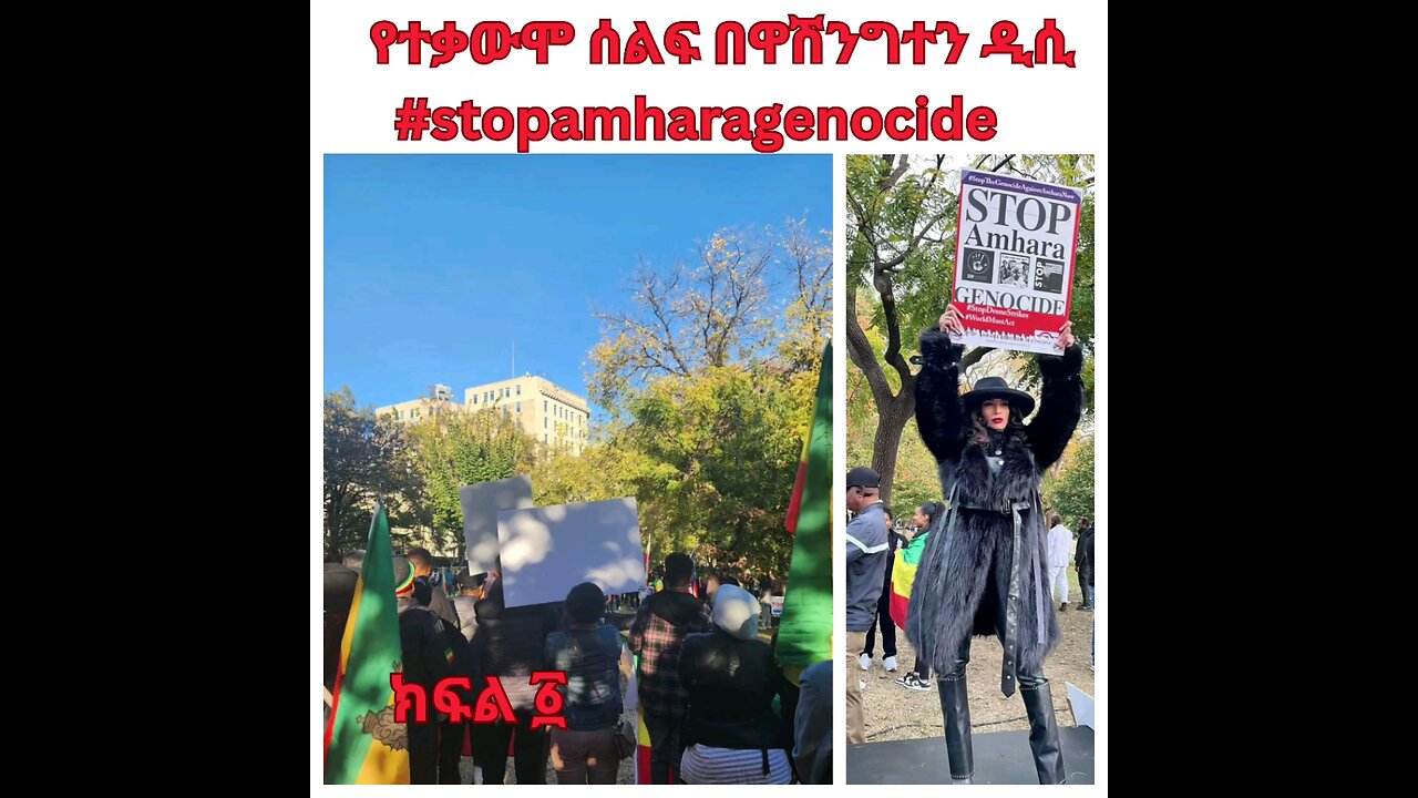 የተቃውሞ ሰልፍ በዋሽንግተን ዲሲ ክፍል ፩ #stopamharagenocide