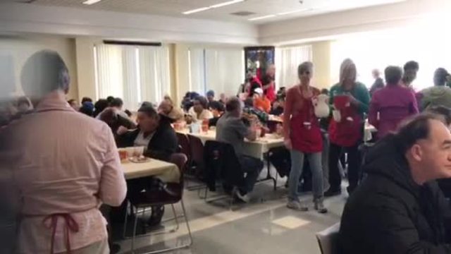 Hundreds come out for Thanksgiving dinner at Salvation Army