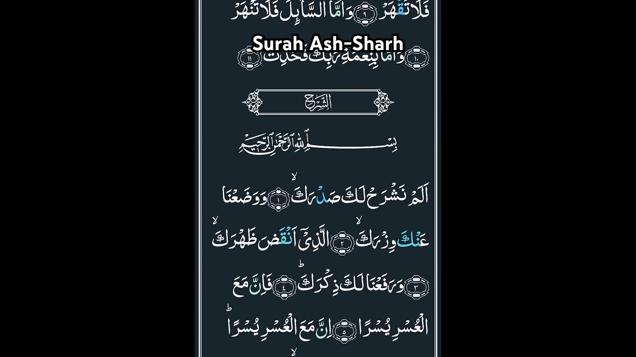 Surah Ash-Sharj