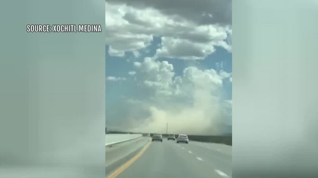 Viewer captures dust storm near Primm