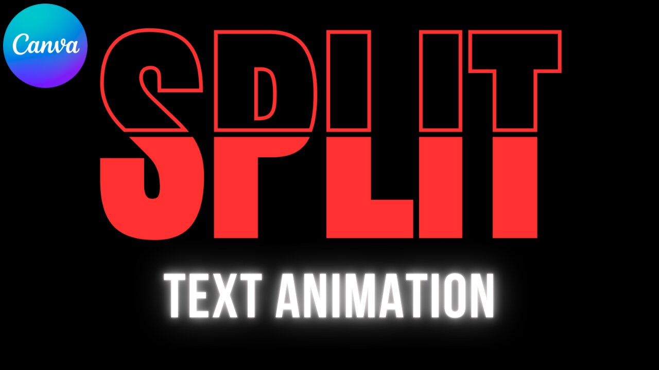 Split Text Effect in Canva - Tutorial