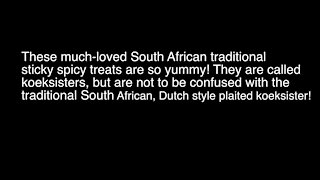 SOUTH AFRICA - Cape Town - Africa Day - Cape Malay Koeksisters (Video) (s5G)