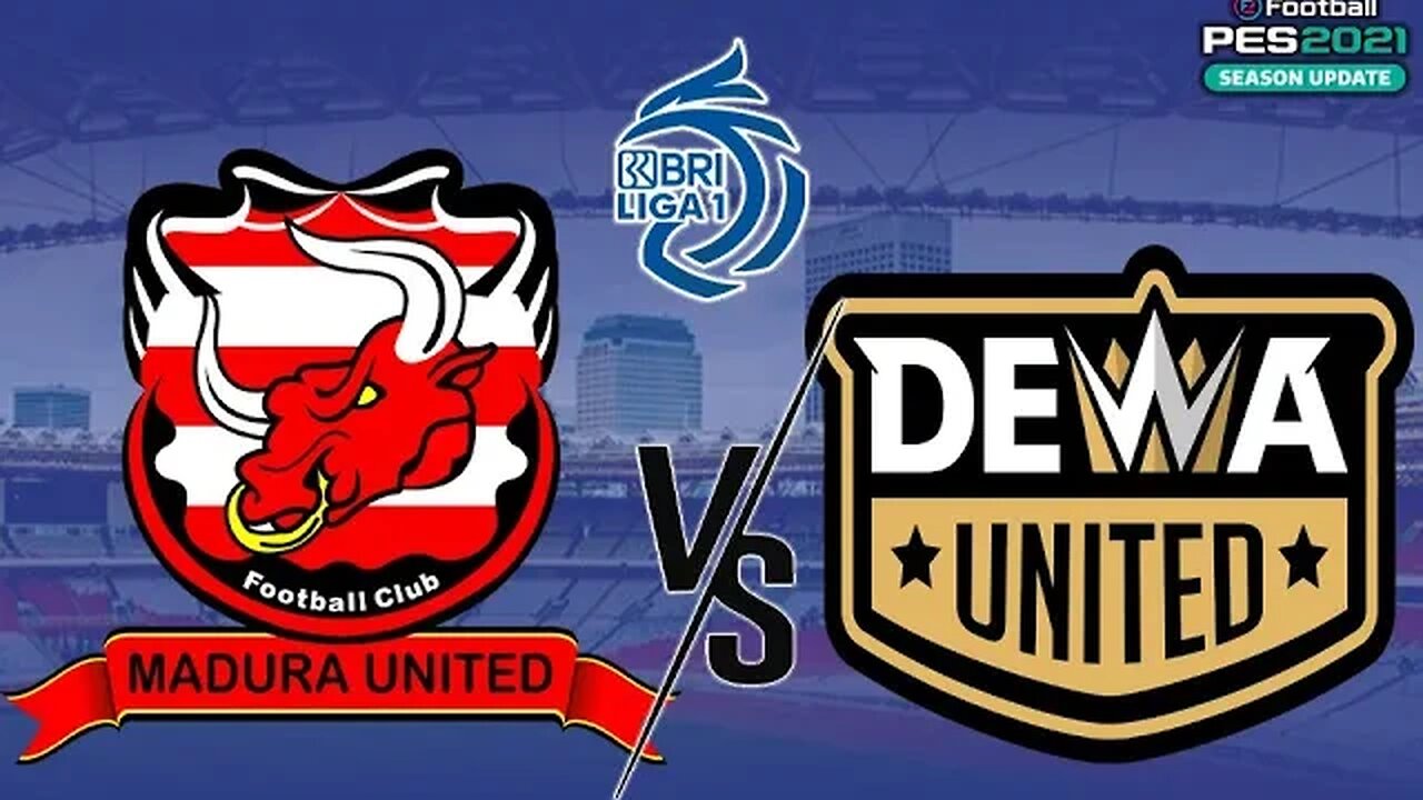 BRI LIGA 1 - MADURA UNITED vs DEWA UNITED - PES 2021 GAMEPLAY