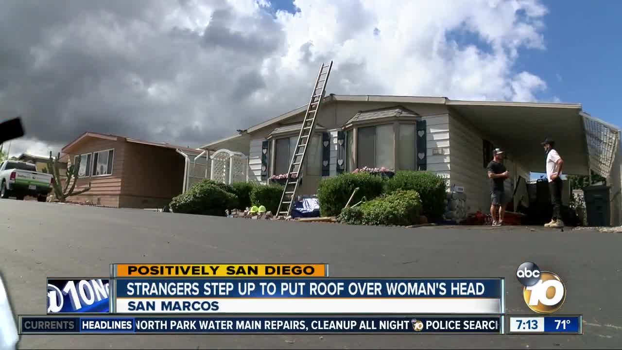 Strangers step up to replace San Marcos woman's roof