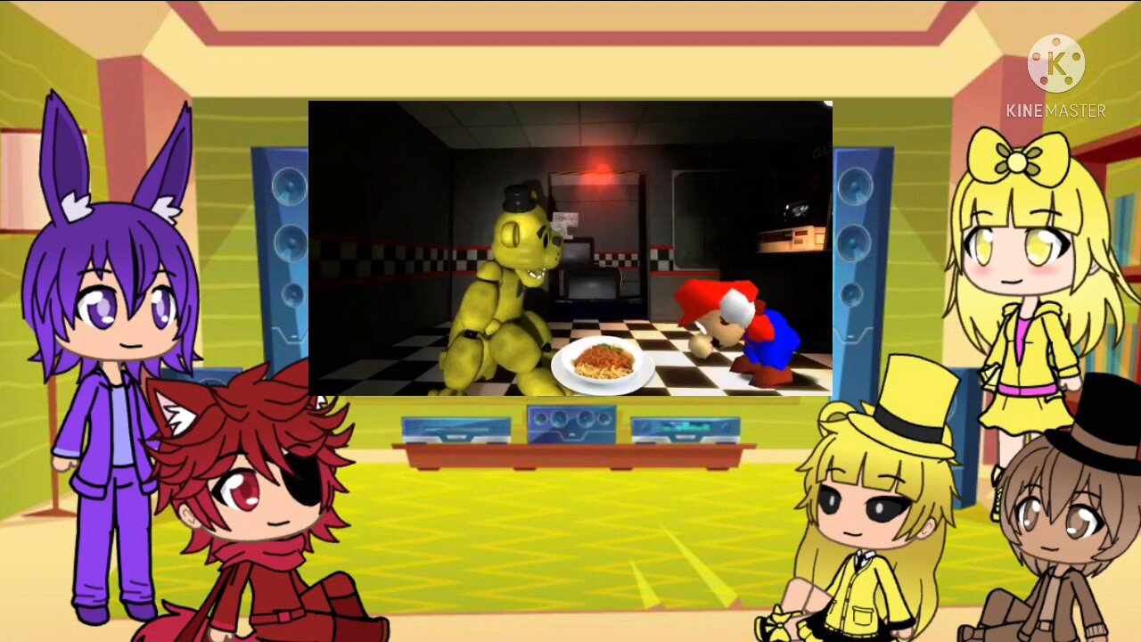 Gacha Reacts (FNAF 1)—Spaghettiria 1 by SMG4