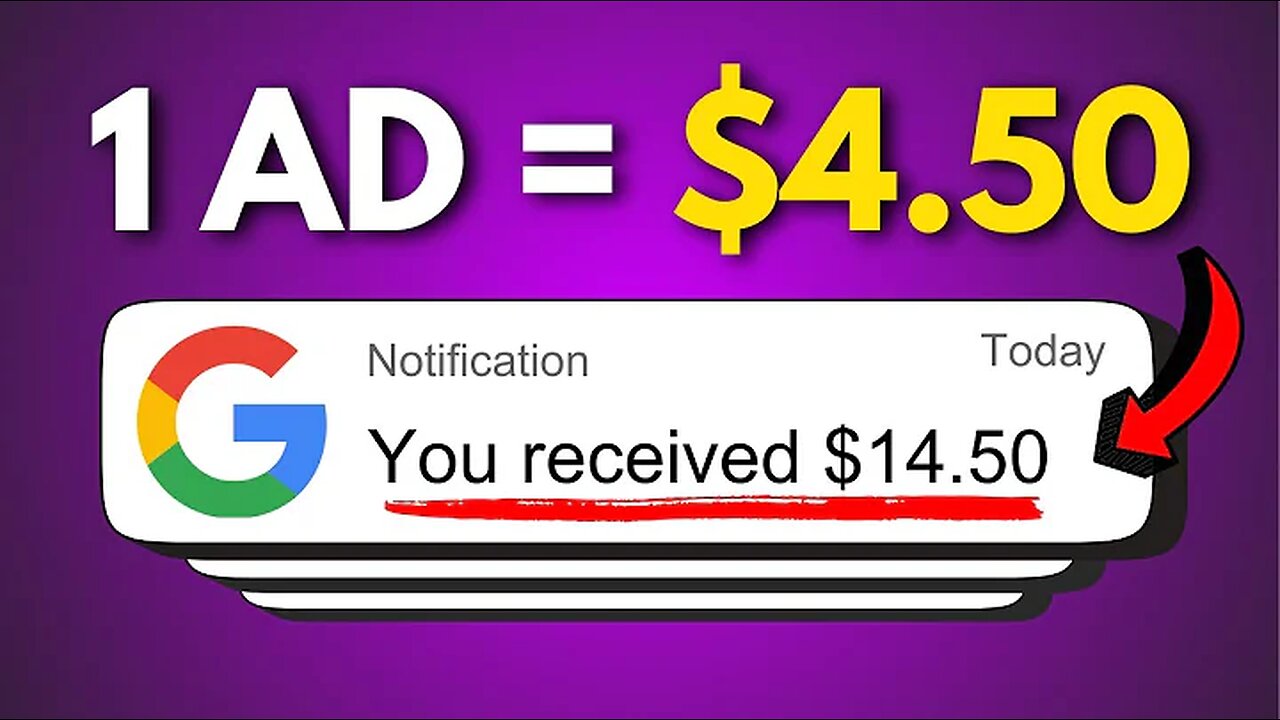 Get Paid $1.45 🤑 Watching A Google Ads