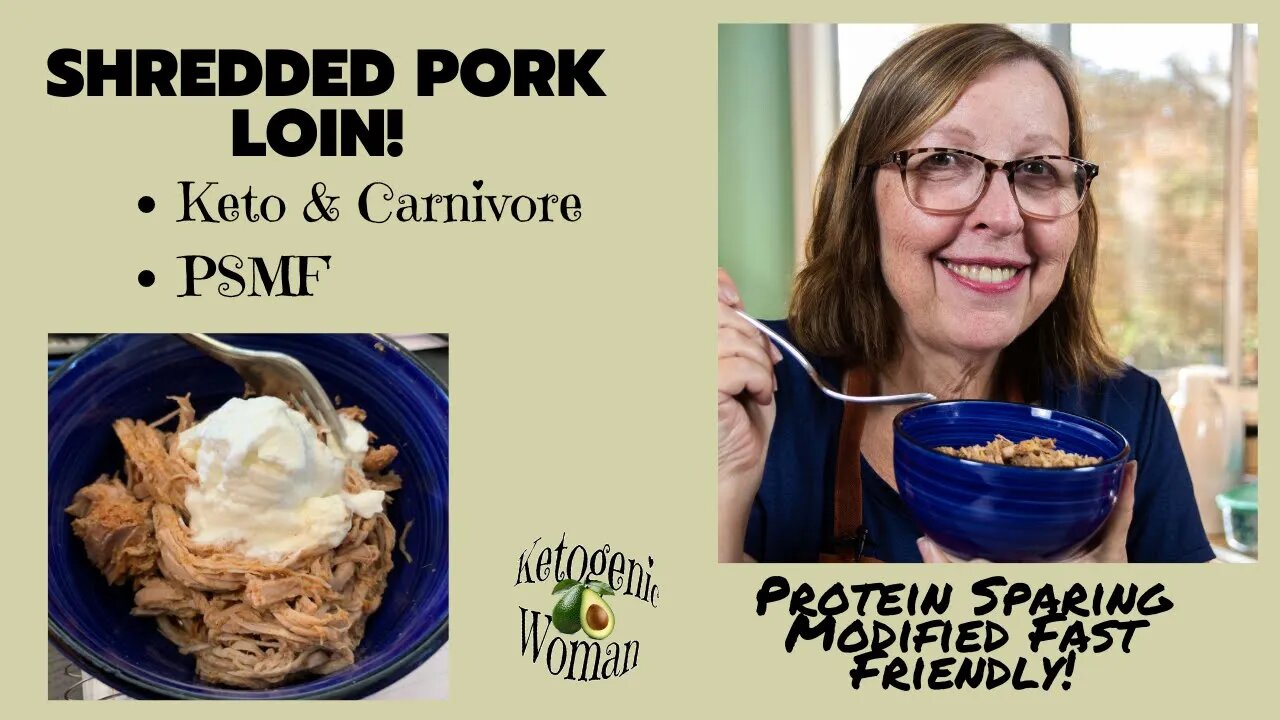 Shredded Pork Loin Instant Pot and Crockpot | Maria Emmerich PSMF Book Recipe | PSMF Diet Recipes