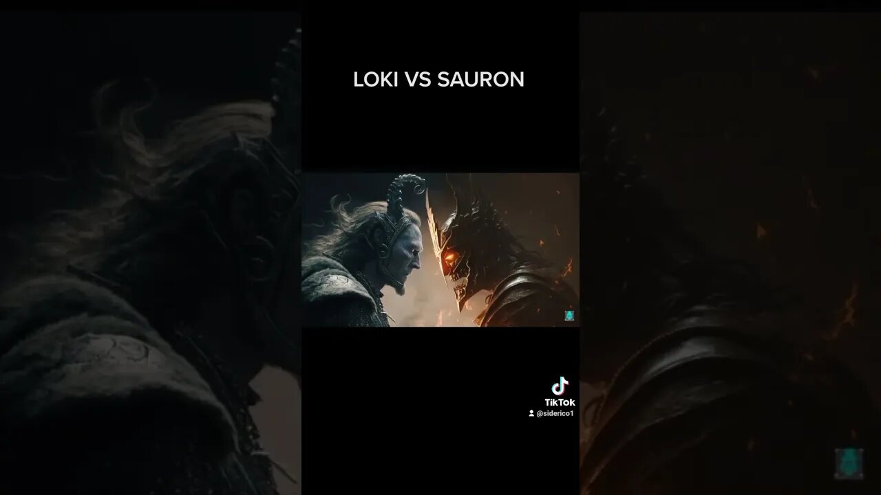 Loki VS Sauron #shorts #lordoftherings #mcu #lokiseries #theringsofpower #sauron #loki #midjourney
