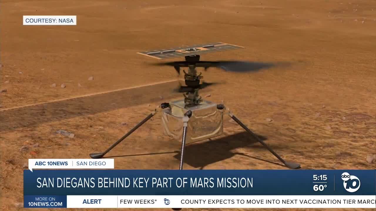 San Diegans behind key part of Mars mission