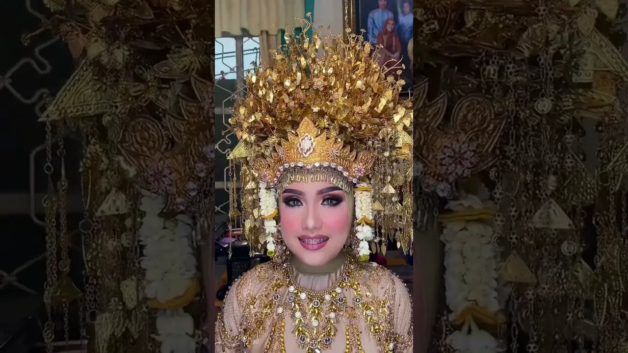 WOW ! Cantik Sekali Pengantin Memakai sunting adat Palembang #shorts #short #shortvideo