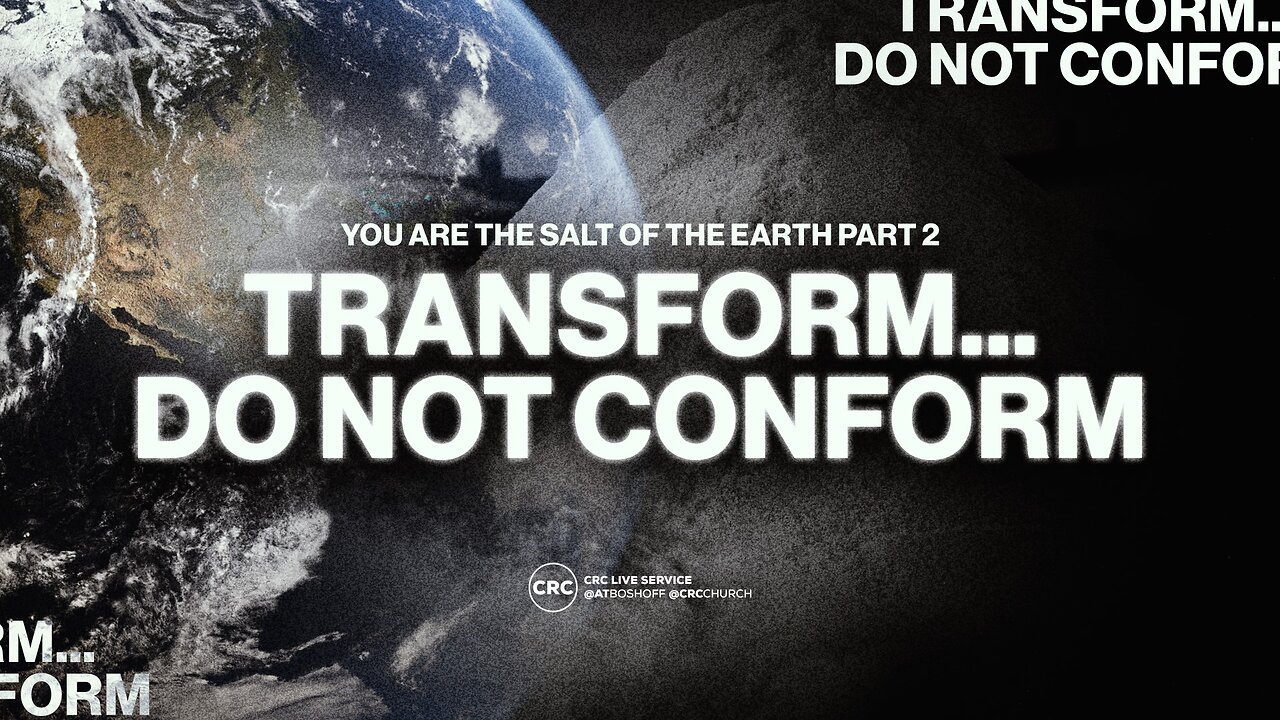 Transform… Do Not Conform | Pastor At Boshoff | 25 August 2024 PM