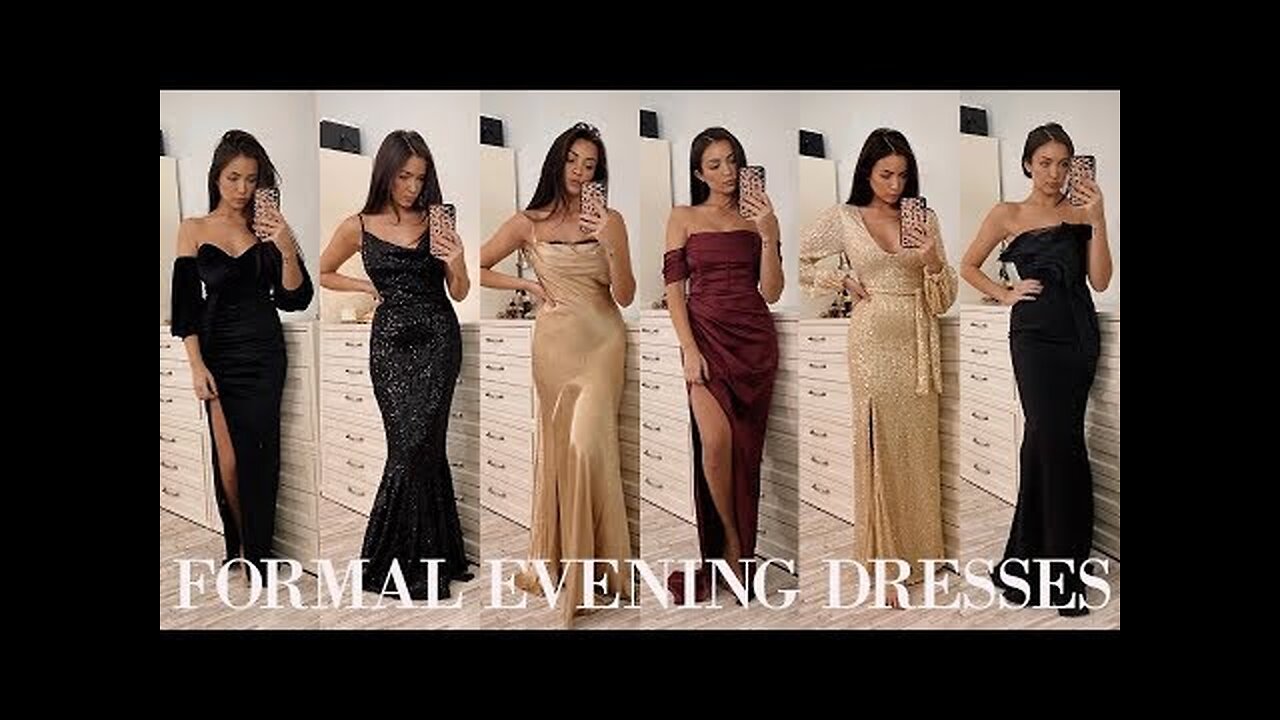 FORMAL EVENING DRESSES TRY ON ✨