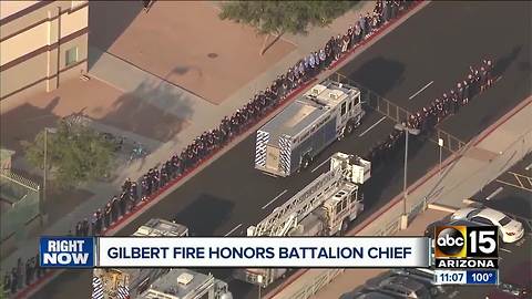 Police, firefighters escort late fire chief's daughter to first day of school