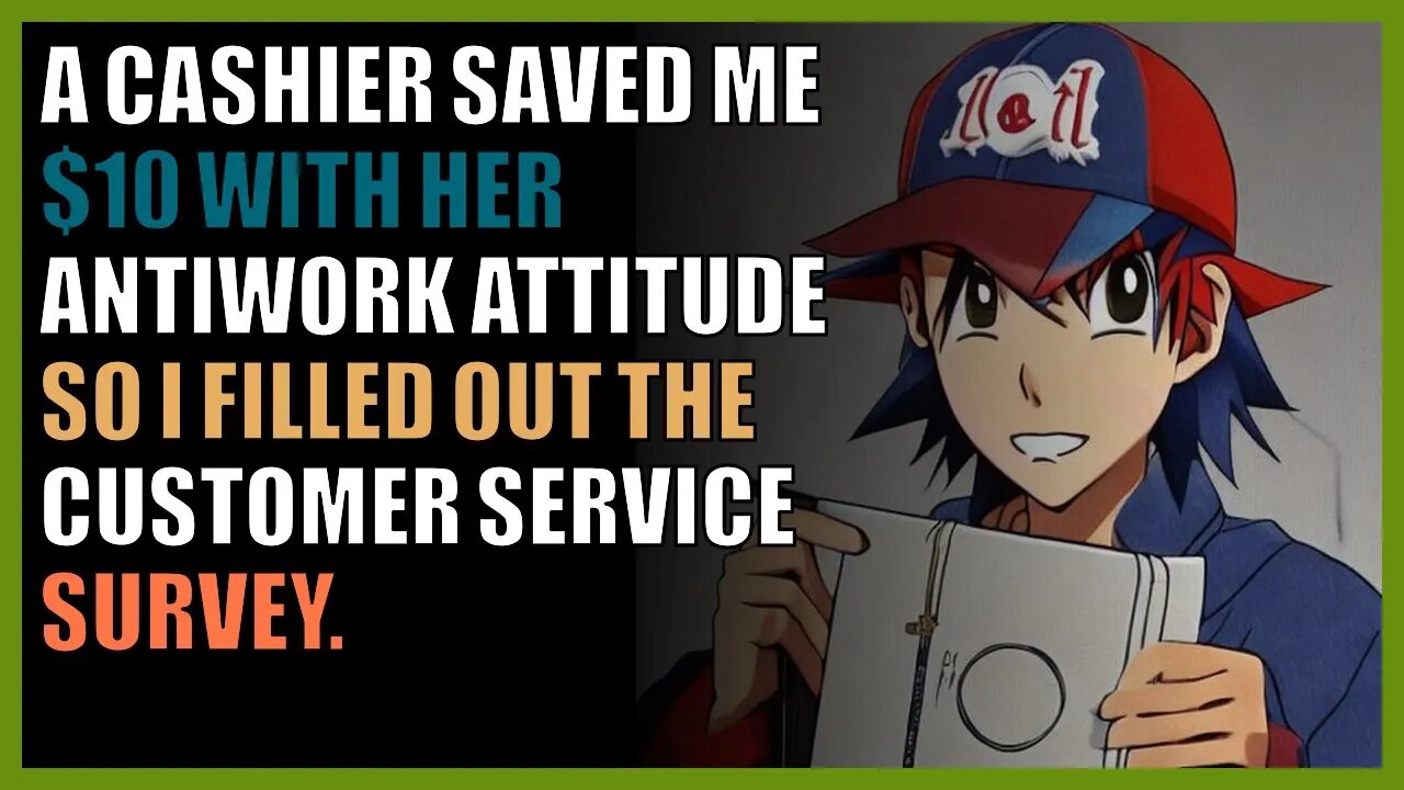 A cashier saved me $10 with her antiwork attitude so I filled out the customer service survey.