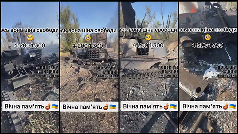 Destroyed Ukrainian M109 self-propelled gun along with its crew