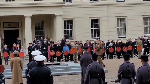 Rehearsing at Wellington barracks