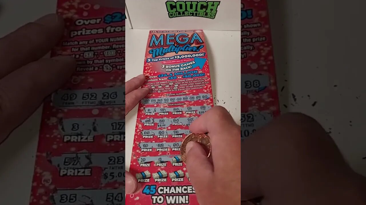 HUGE Winning $30 Lottery Ticket MEGA Scratch Off!