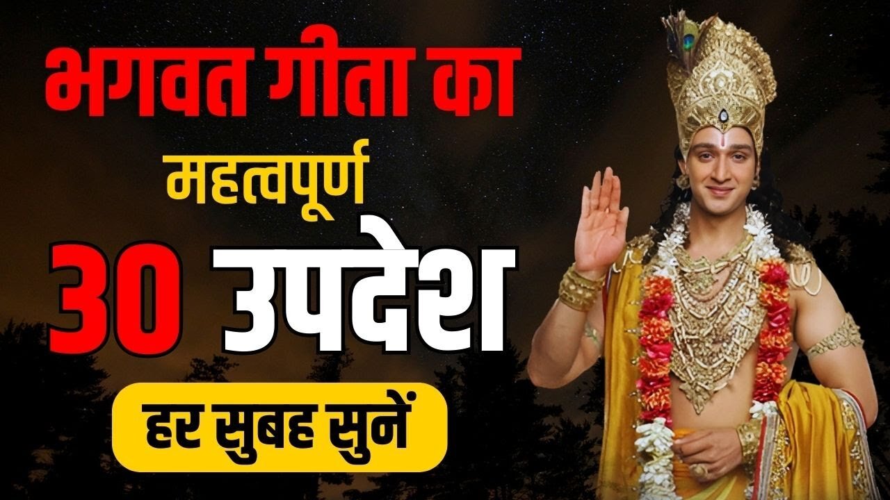 भागवत गीता महत्वपूर्ण ३० उपदेश | shrimad bhagwat geeta in 21 min | bhagwatgeeta | geeta saar