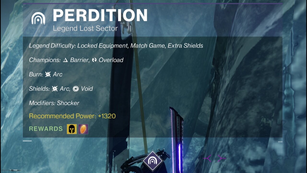 Destiny 2 Legend Lost Sector: Perdition 11-8-21