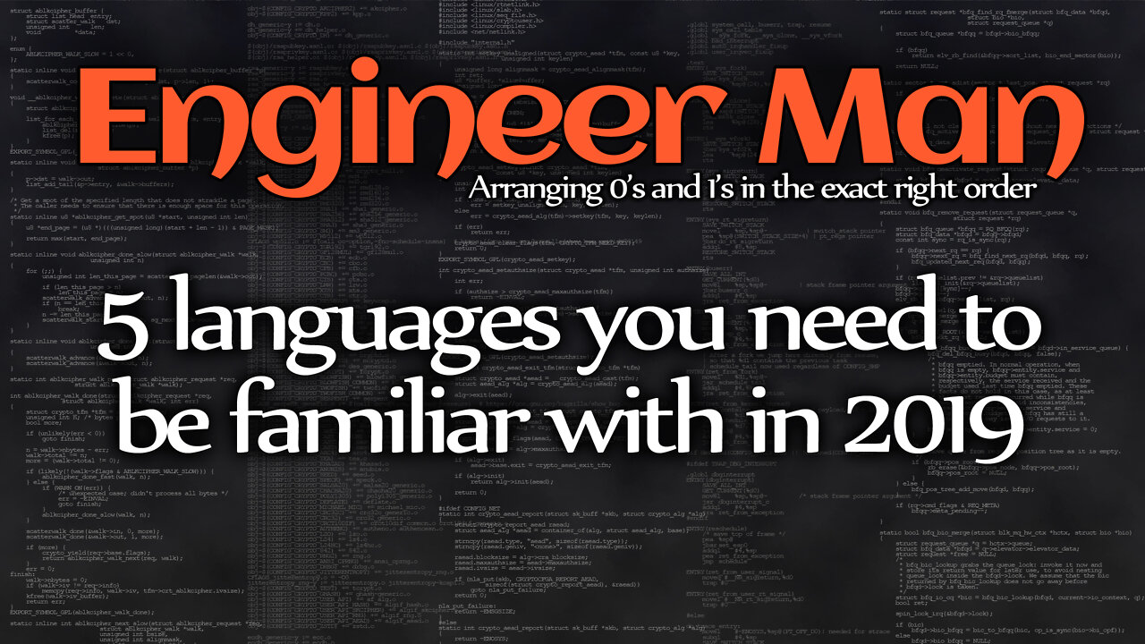 5 programming languages you need to be familiar with in 2019