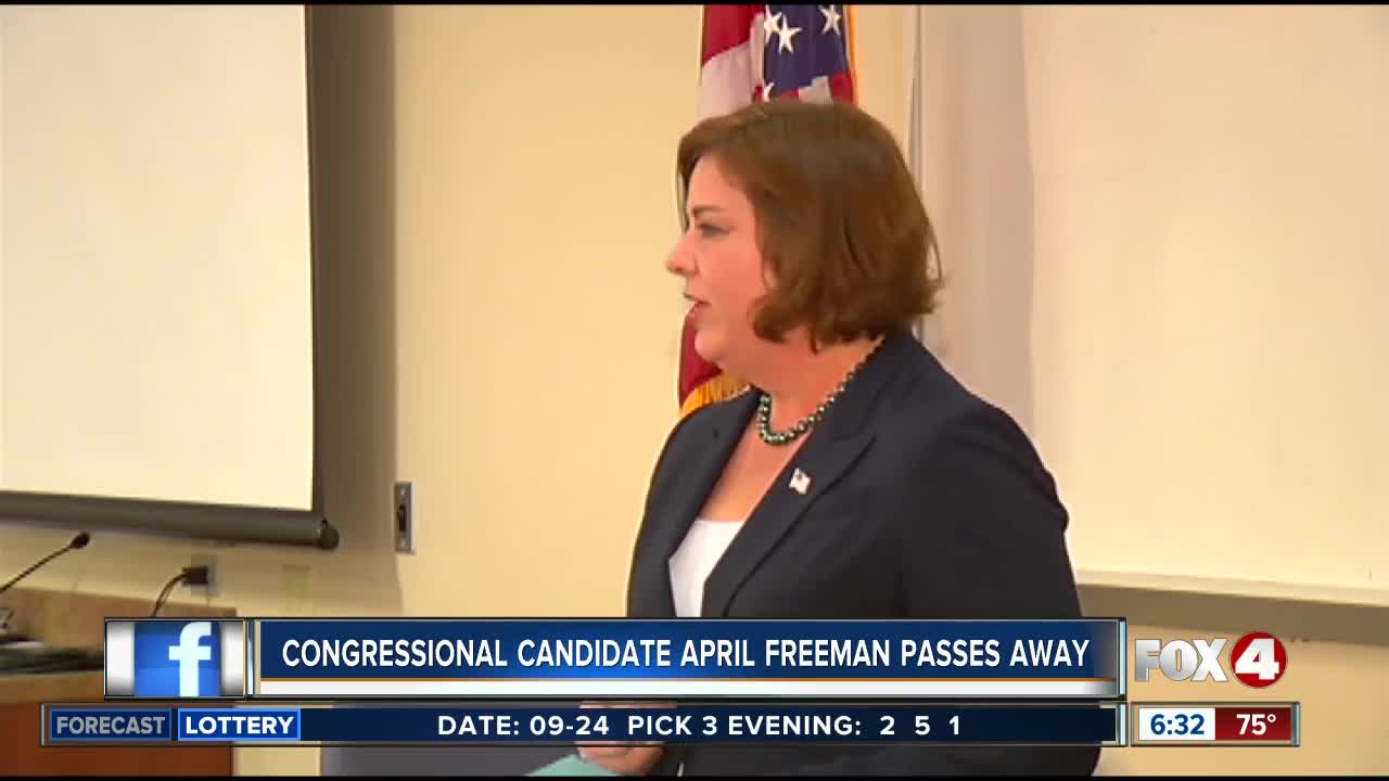 Democratic candidate for 17th District, April Freeman, has died