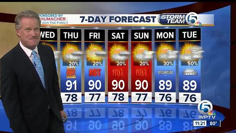 Latest Weather Forecast 11 p.m. Tuesday