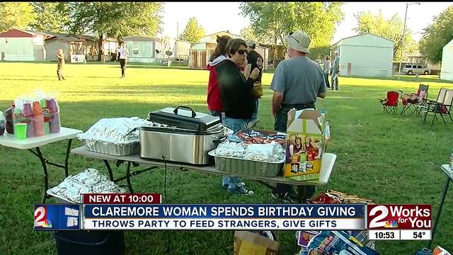 Claremore woman throws her own birthday party to give back to the community