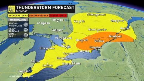 Severe storms, significant lightning possible in southern Ontario