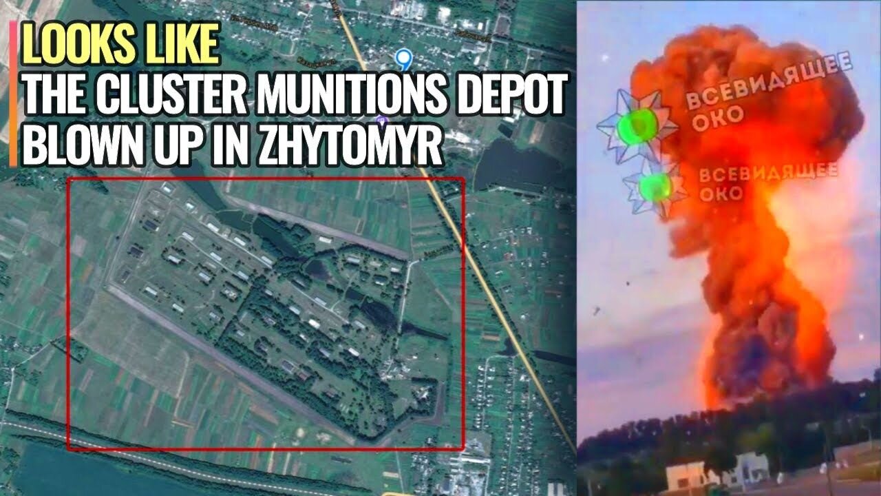 A Huge explosion occurred at Ukrainian ammunition depot in Zhytomyr