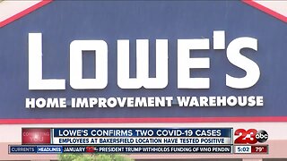 Lowe's employee tests positive