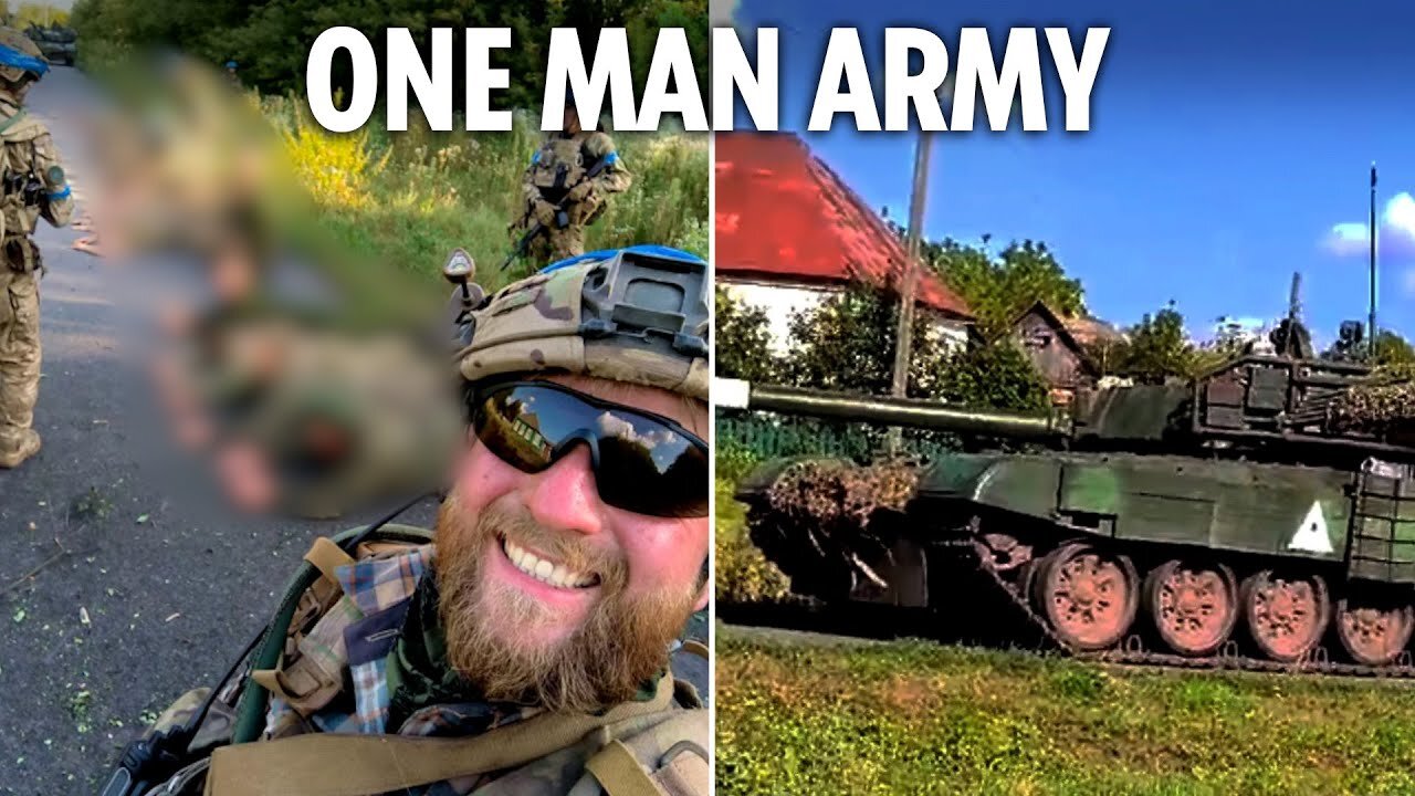 Ukrainian soldier captures 28 Putin PoWs who surrendered when he aimed his tank at their bunkers